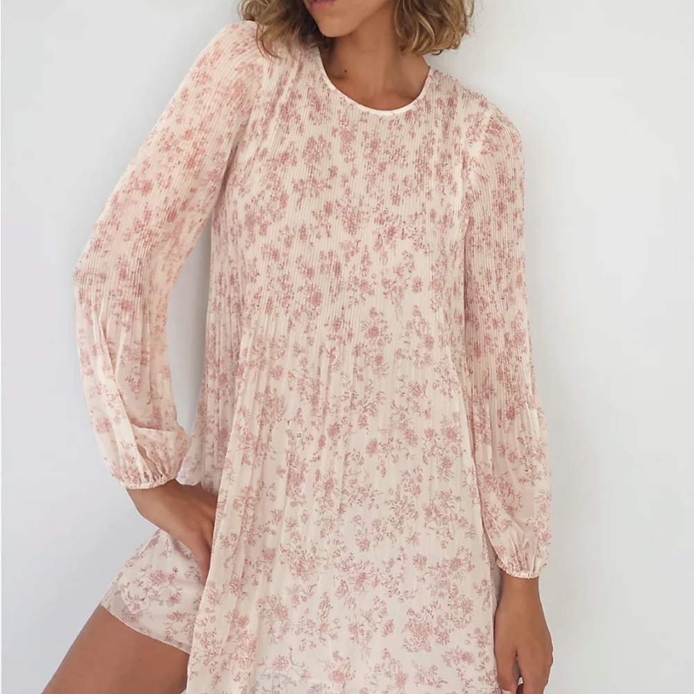 Wilfred Daydreamer Mini Dress - Bone / Heirloom Pink NWOT